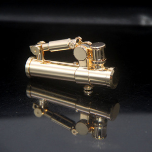 Brass retro kerosene lighter one press automatic ignition kowtow special-shaped cotton oil lighter