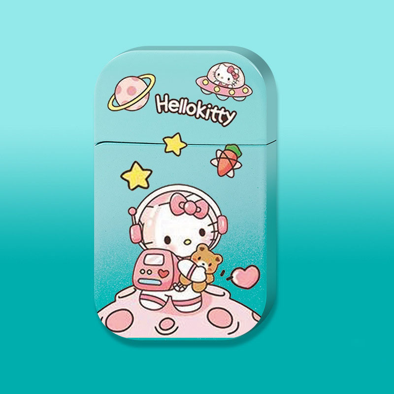 Gradual Azure Cartoon lighter cute hello kitty Puppy dog astronaut kuromi lighter pink flame