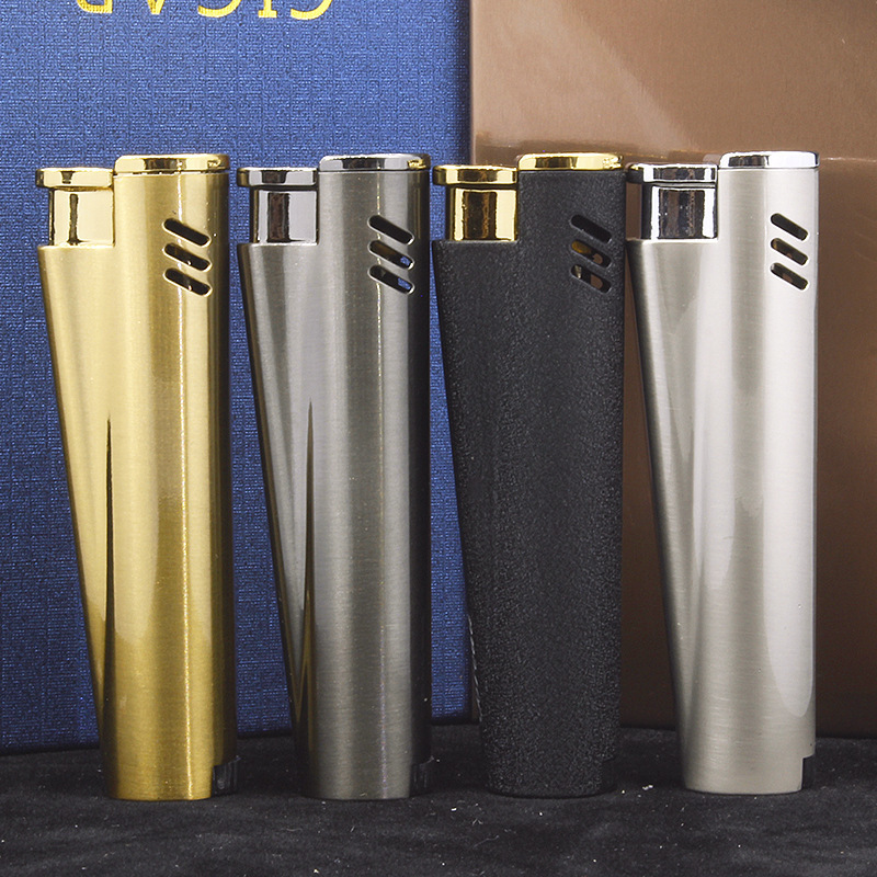 Zinc alloy cylinder lighter torch windproof lighter custom advertising butane gas cigarette lighter