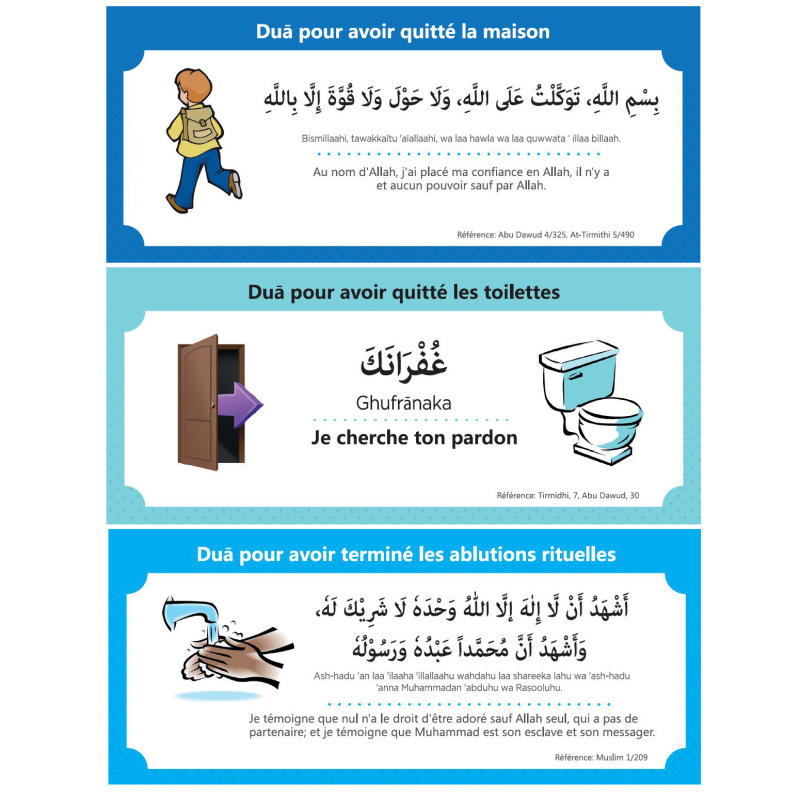 English Language Muslim family dua pack Sticker Islamic decoration Arabic Quotes Letters stickers for kids