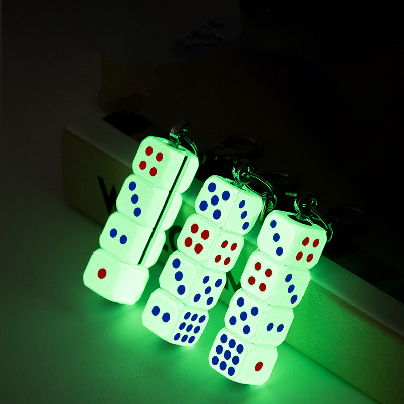 New Kerosene Lighter Luminous Dice Portable key chain lighters Match oil permanent matches lighter