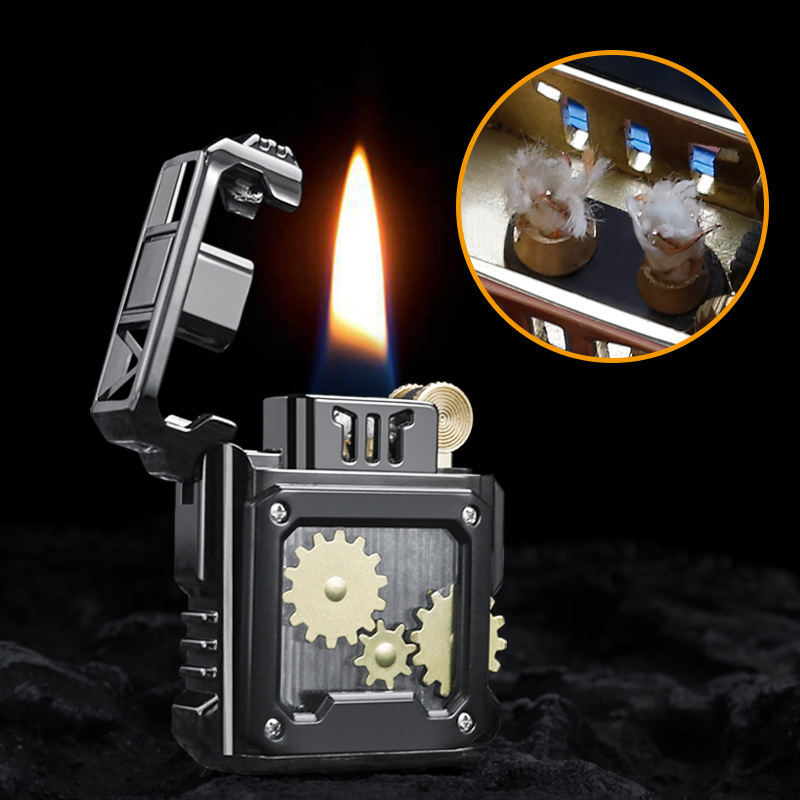 Chief gear linkage double cotton core kerosene lighter metal cigarette lighter