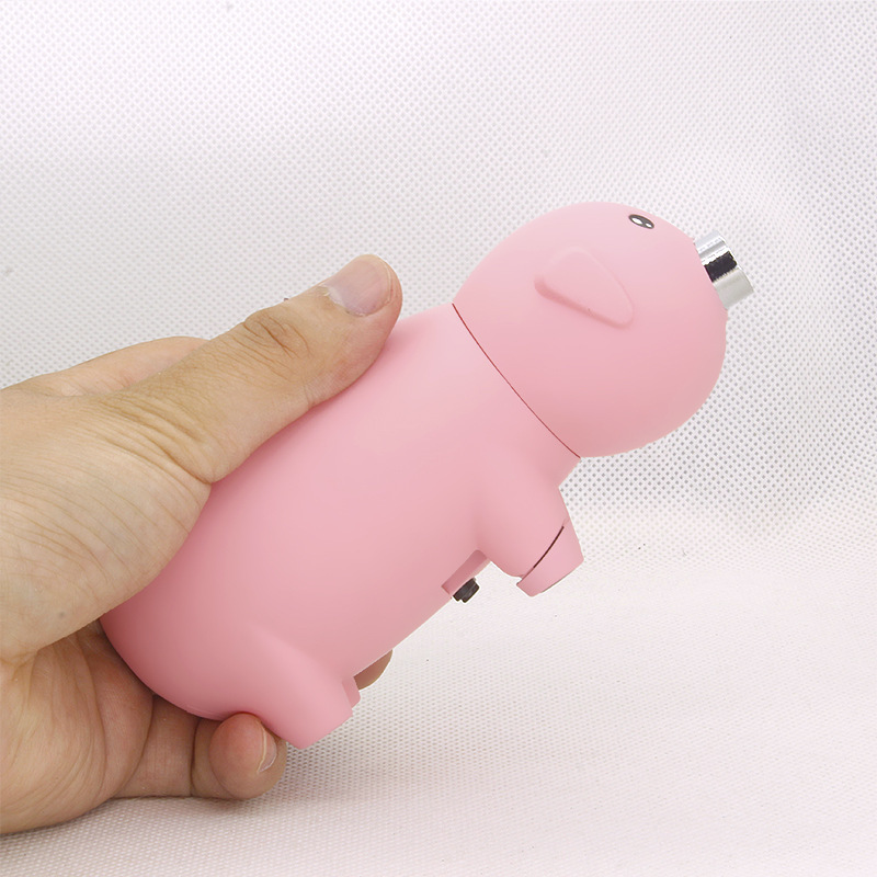 Giant pig lighter cute pink pig double fire gas lighter torch