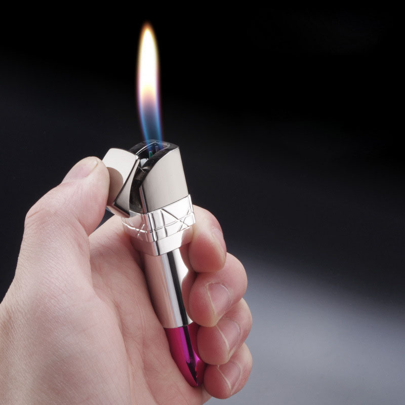 New creative fancy lighter ladies lipstick Open flame women lighters in bulk wholesale