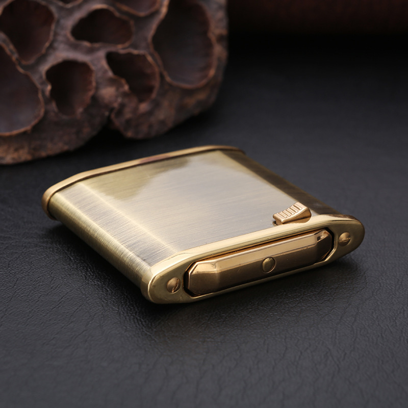 ZORRO Brass windproof Kerosene Gentleman lighter automatic open lid ignition lighter