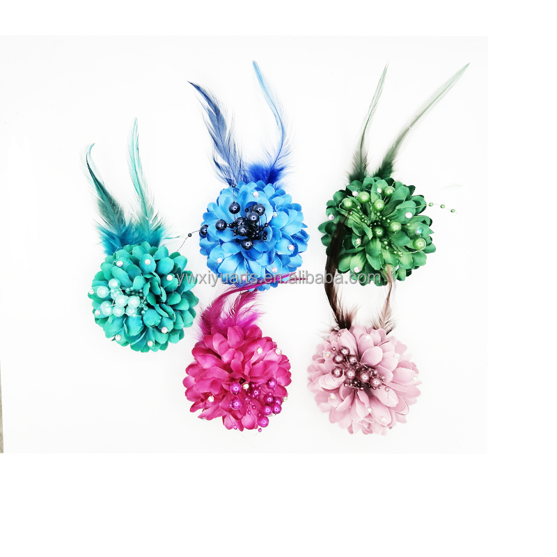 Women Fashion Headdress Flower Corsage Flower for Millinery Flowers Hat Decoration