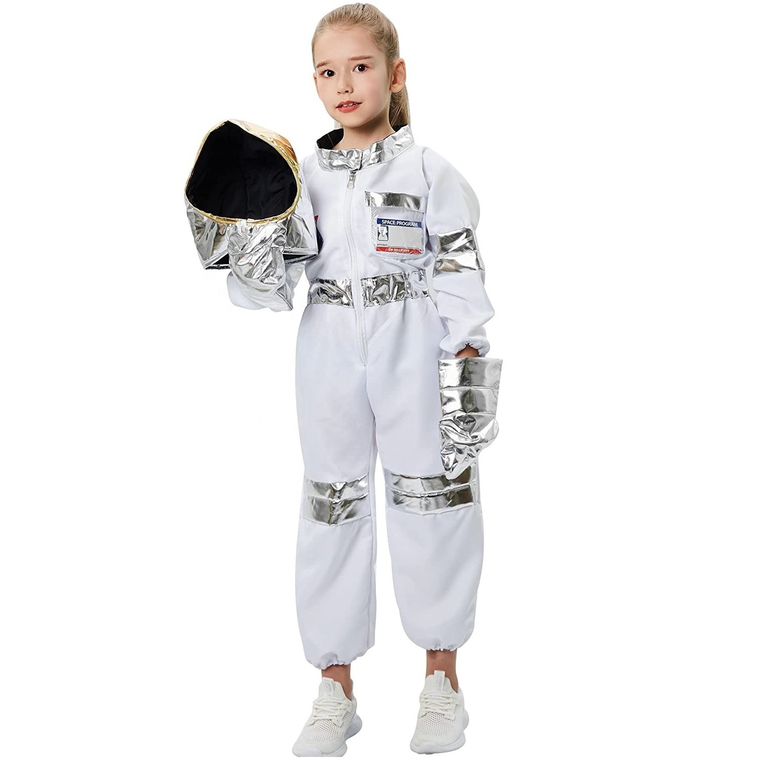 Children Party Game Astronaut Costume Cosplay Halloween Costume Carnival Cosplay Full Dressing Ball kids Rocket Space Suit