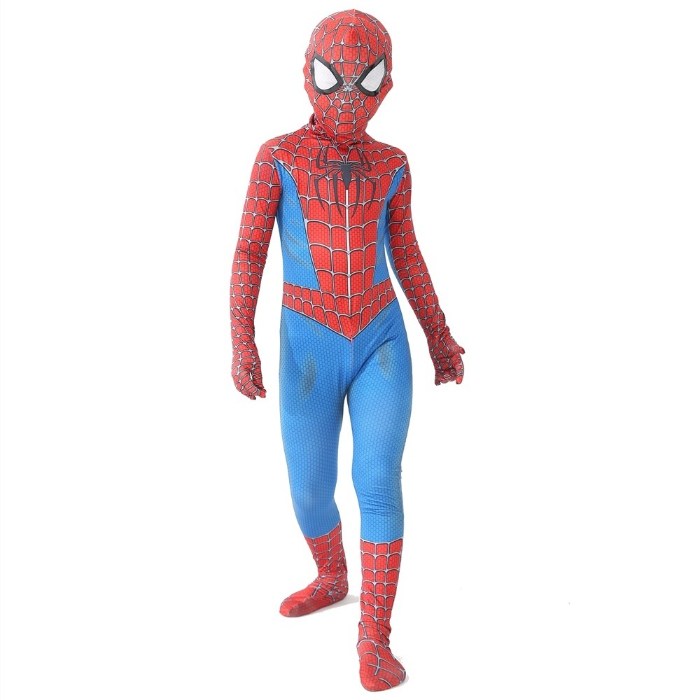 New Miles Morales Far From Home Cosplay Costume Zentai Spiderman Costume Superhero Bodysuit Spandex Suit for Kids Custom Made