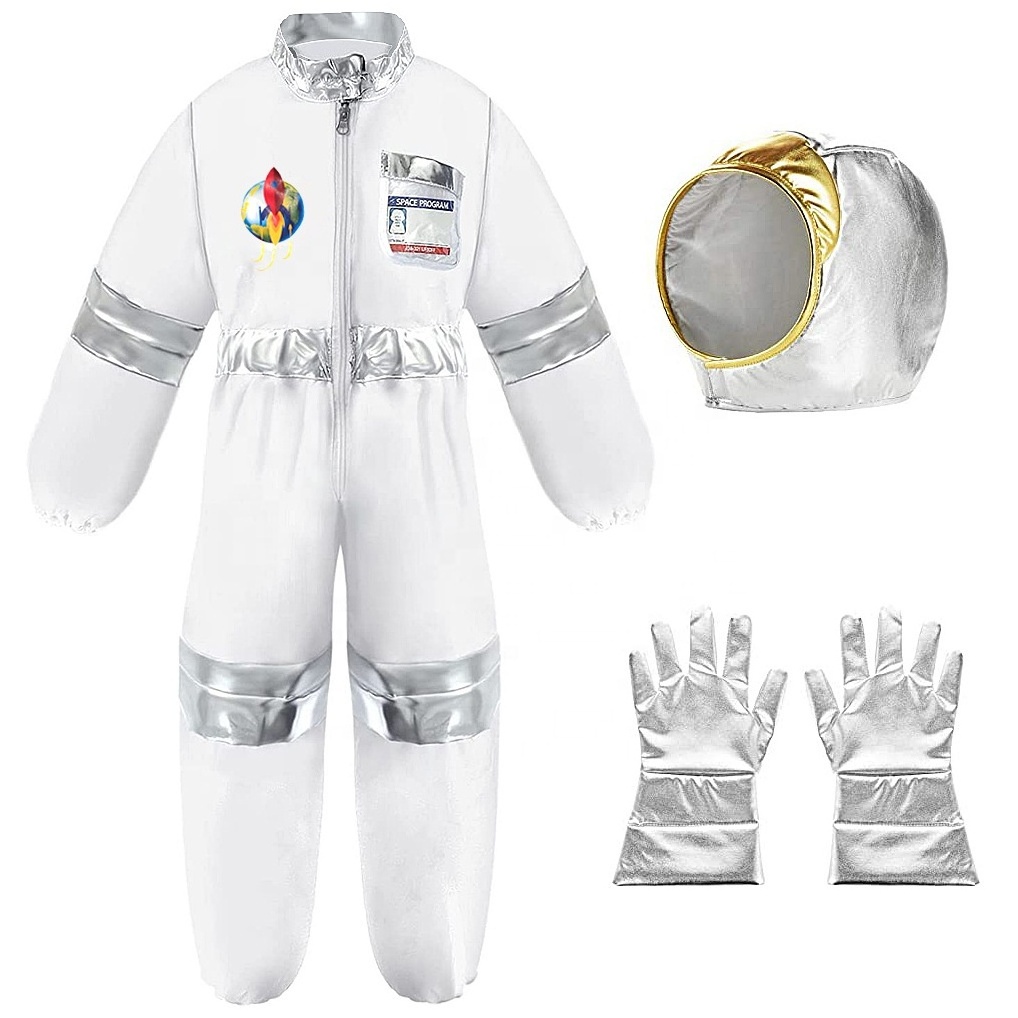 Children Party Game Astronaut Costume Cosplay Halloween Costume Carnival Cosplay Full Dressing Ball kids Rocket Space Suit