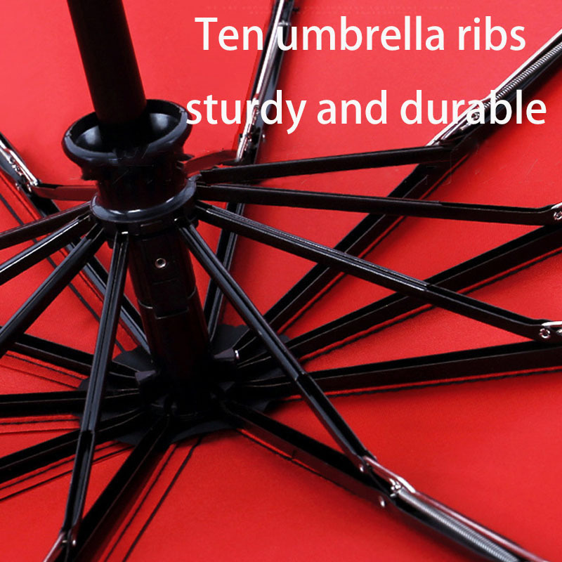 double-layer automatic 10-bone umbrella windproof sunscreen sunny and rain dual-purpose business folding umbrella