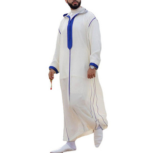 Wholesale Cheap Khamis  Male National Islamic Clothing Muslim Daffah Men Abaya Thobe