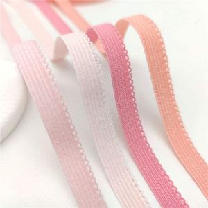 Custom 10mm  Eco-friendly Soft Nylon Spandex Fabric Fold Over Elastic Band for DIY Clothing Garment Sewing Accessories