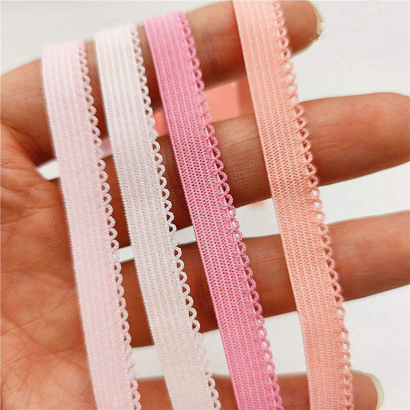 Custom 10mm  Eco-friendly Soft Nylon Spandex Fabric Fold Over Elastic Band for DIY Clothing Garment Sewing Accessories