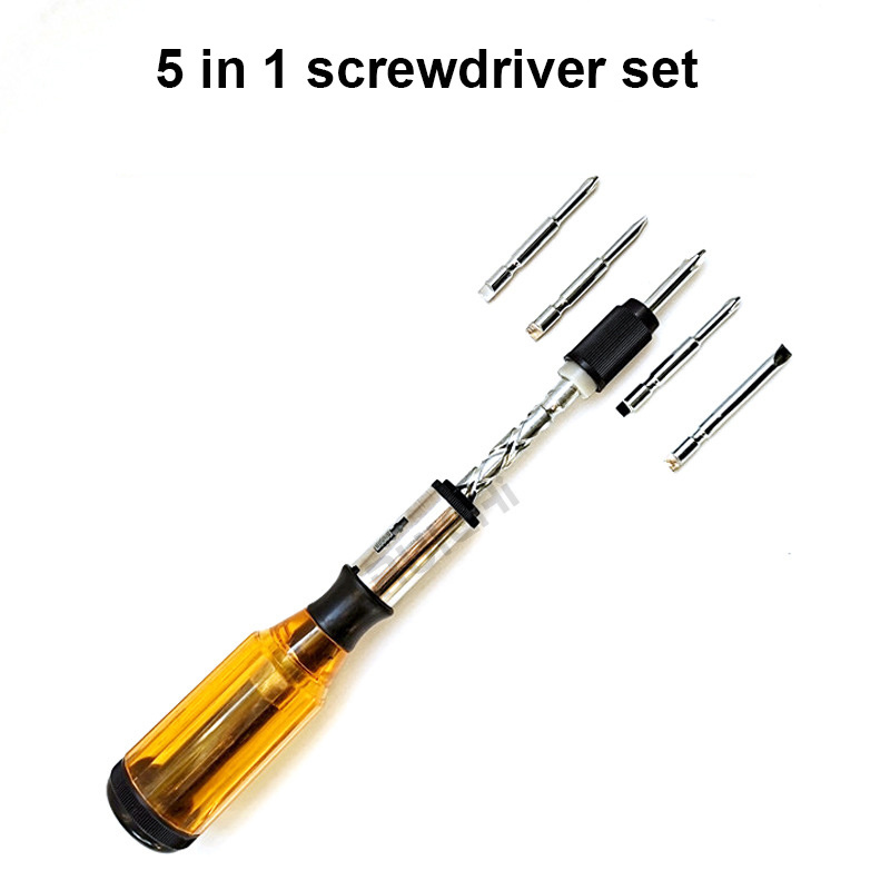 XITELI Positive and reverse press type ratchet semi-automatic screwdriver easy to release speed up hand press screwdriver