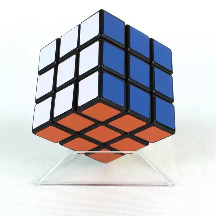 Wholesale Top quality Educational Smooth Speed Puzzle cube Black plastic  3x3 Magic Cube IQ Toys for kids