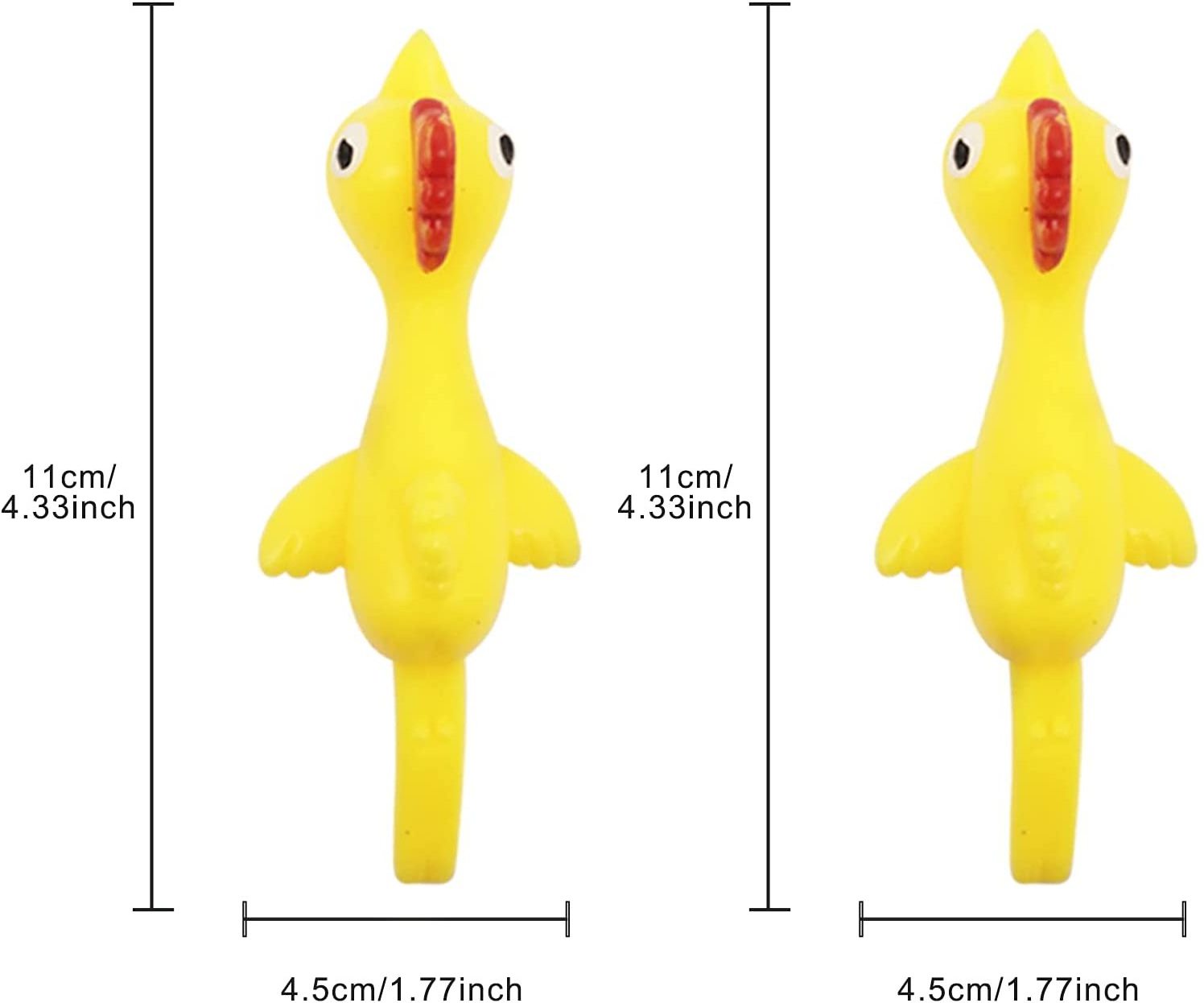 Hot Sale Slingshot Chicken Flick Chicken Flying Toys Sticky Funny Rubber Chickens