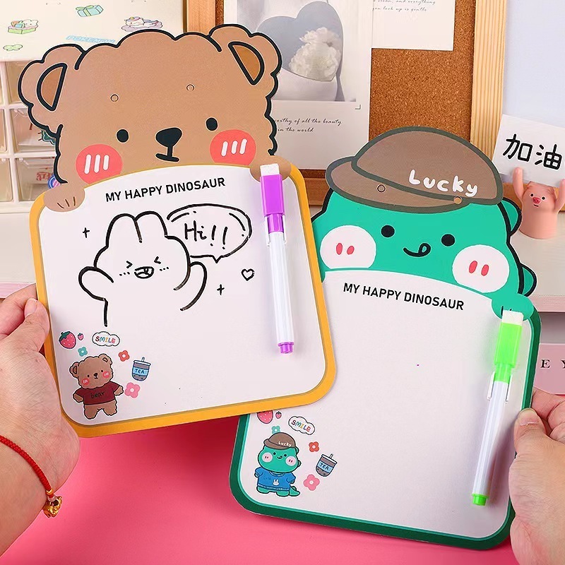 Wholesale kindergarten kids educational toy cartoon erasable double-sided writing graffiti drawing board