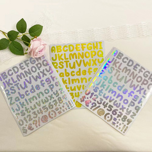 1Sheets 81 Pieces Letter Stickers, Glitter Gold Silver Alphabet Stickers Self Adhesive Vinyl Letters Numbers Kit for Gift Decals