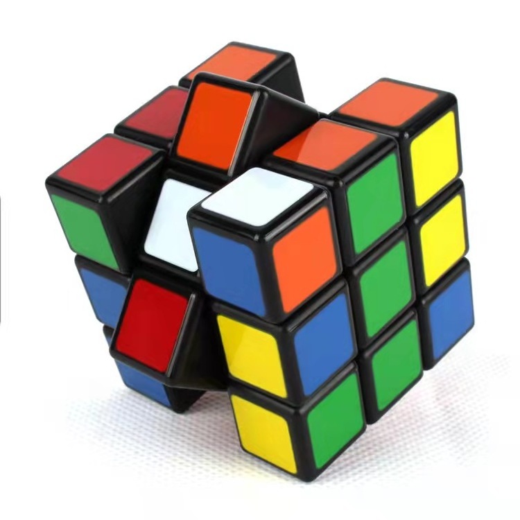 Wholesale Top quality Educational Smooth Speed Puzzle cube Black plastic  3x3 Magic Cube IQ Toys for kids