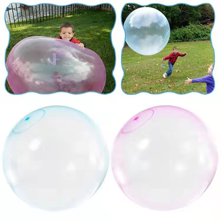 Water Ball Bubble Ball Toy 47'' for Adults Giant Inflatable Beach Soft Rubber Ball  for Outdoor Party