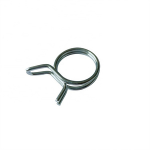 Yuanwangxing OEM stainless steel carbon steel galvanized double wire hose clamps for silicone hose 5mm to 24mm