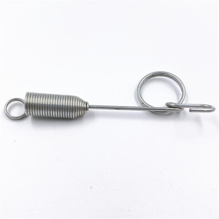 Multifunction Pet Cage Door Spring Lock with Ring Extension Spring Latch with Hook for Animal Cage Door Spiral Spring Locking