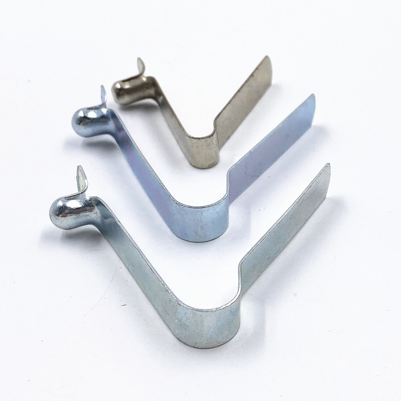 Manufacturer Supply Single Button Locking Spring Clips V Shaped Kayak Paddle Push Button Pole Clips Retaining Spring Clip