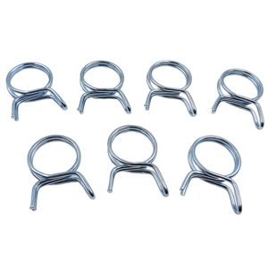 Factory Wholesales Double Wire Automotive Fuel Hose Clamp Custom Galvanized Constant Tension Spring Clip Metal Pipe Clamps