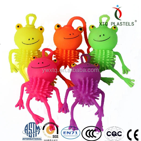 Hot Selling LED Surprise Toy Soft Luminous Elastic Animal Colorful Frog Rubber Kids Toys Kids Toys