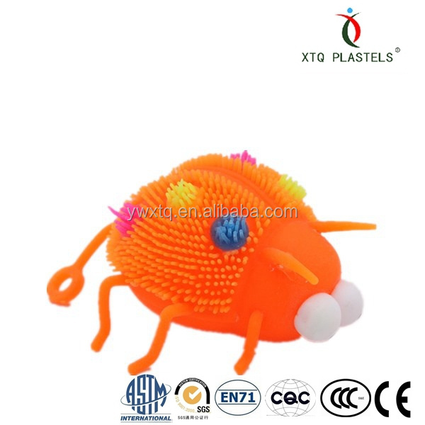 Kehui Squeeze Toy Factory Outlet Stress Relief Ball TPR Material Anti-stress Toy Eye Ladybug Light Up Kids Toy