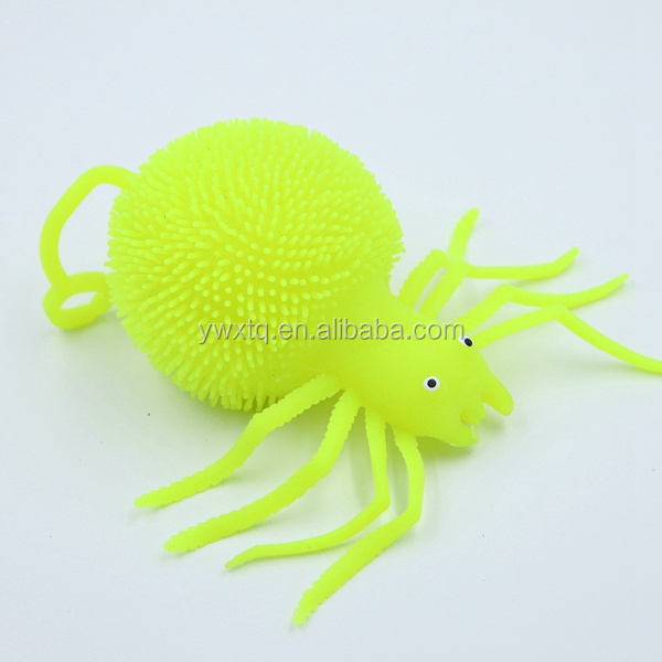 Wholesale Hot Sale Spider Shape Puffer Ball Halloween Toys Creepy Flashing Inflatable Toys