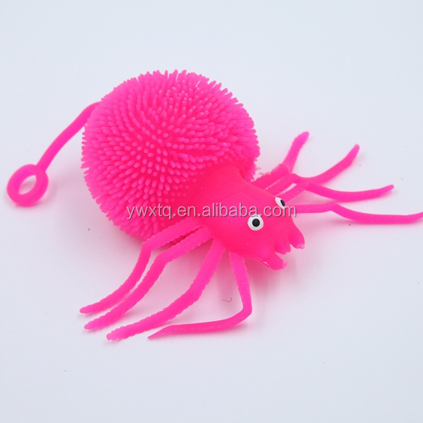 Wholesale Hot Sale Spider Shape Puffer Ball Halloween Toys Creepy Flashing Inflatable Toys