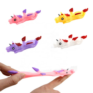 Hot Sale Creative TPR Soft Sticky Finger Stretchy Unicorn Flying Slingshot Capsule Toys for Children Other Classic Toys 20000pcs