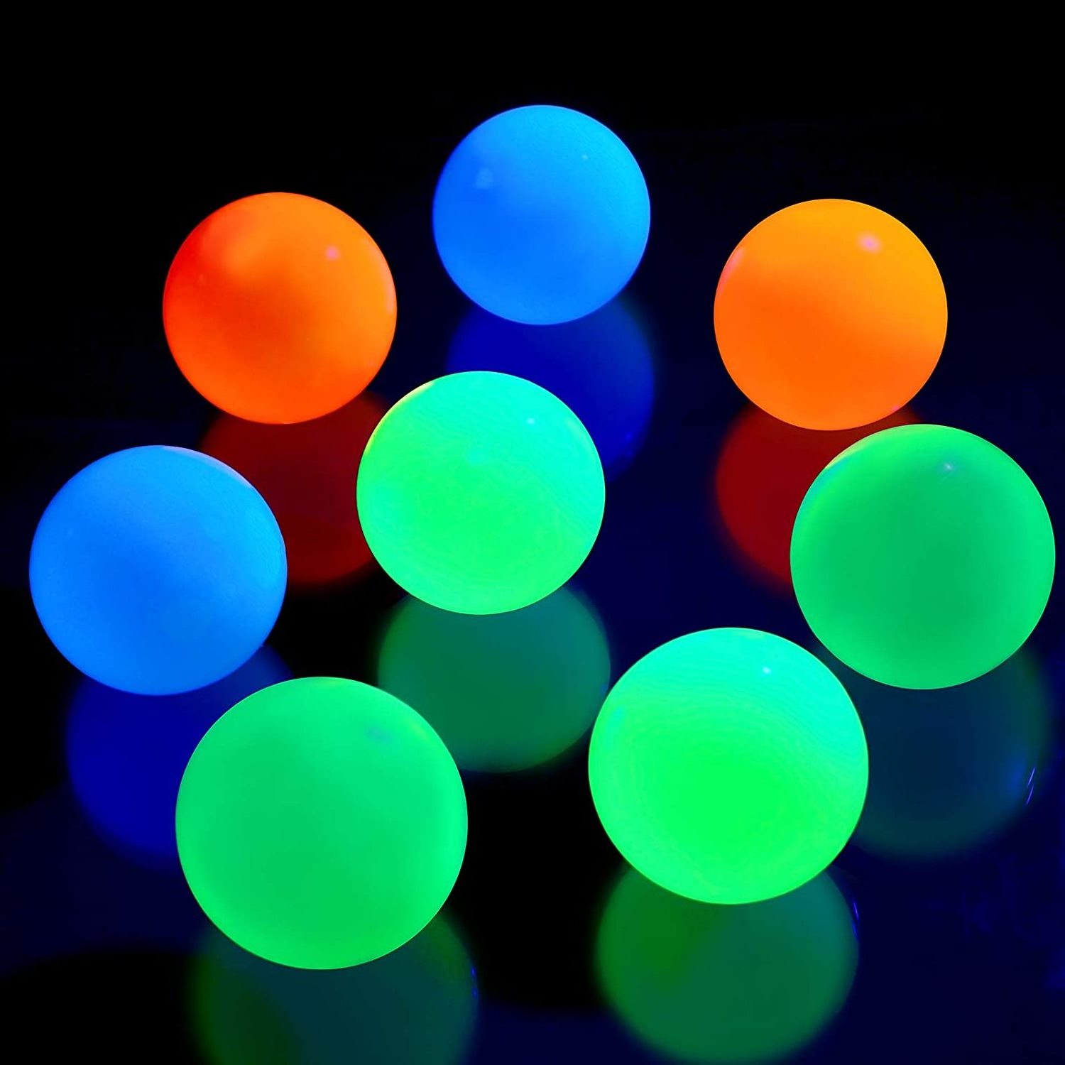 Luminescent Stress Relief Balls Wall Sticky Ceiling Balls Sticky To The Wall Slowly Fall Off Glow In Dark Ball Toy