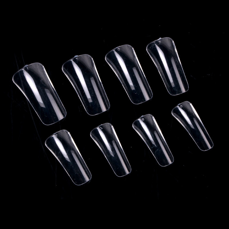 TSZS 2024 Newest Full Cover Duck Nail Tips Medium 500Pcs/Bag Long ABS Clear Half Cover Wide Duck Feet Nail Tips