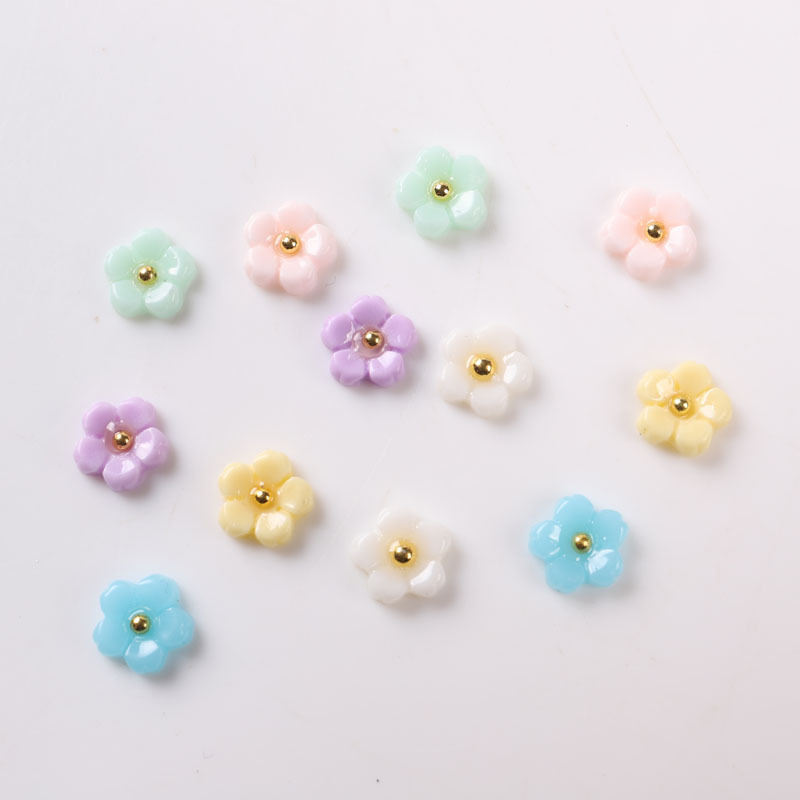 TSZS 1000PCS Big Package Wholesale Spring Graceful Five Petaled Flowers 3D Nail Art Accessories DIY Decoration Nail Supplies