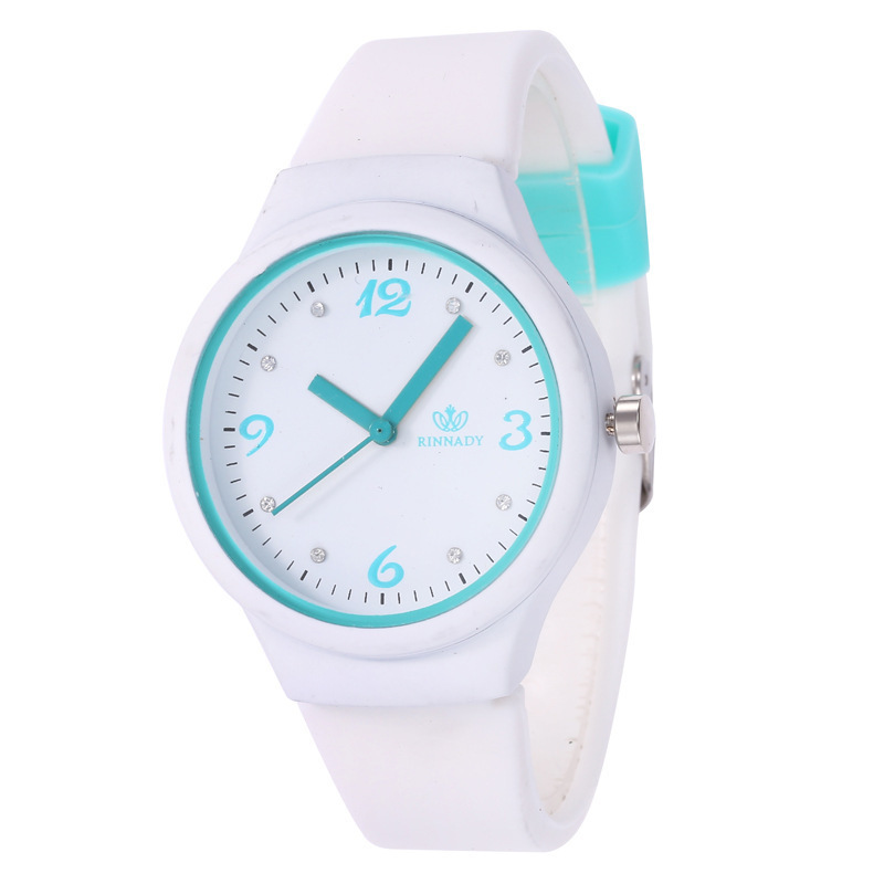 Fashion SW037 Children Sport Watch Small Diamond Silicone Band Casual Quartz Unisex Jelly Watches For Student