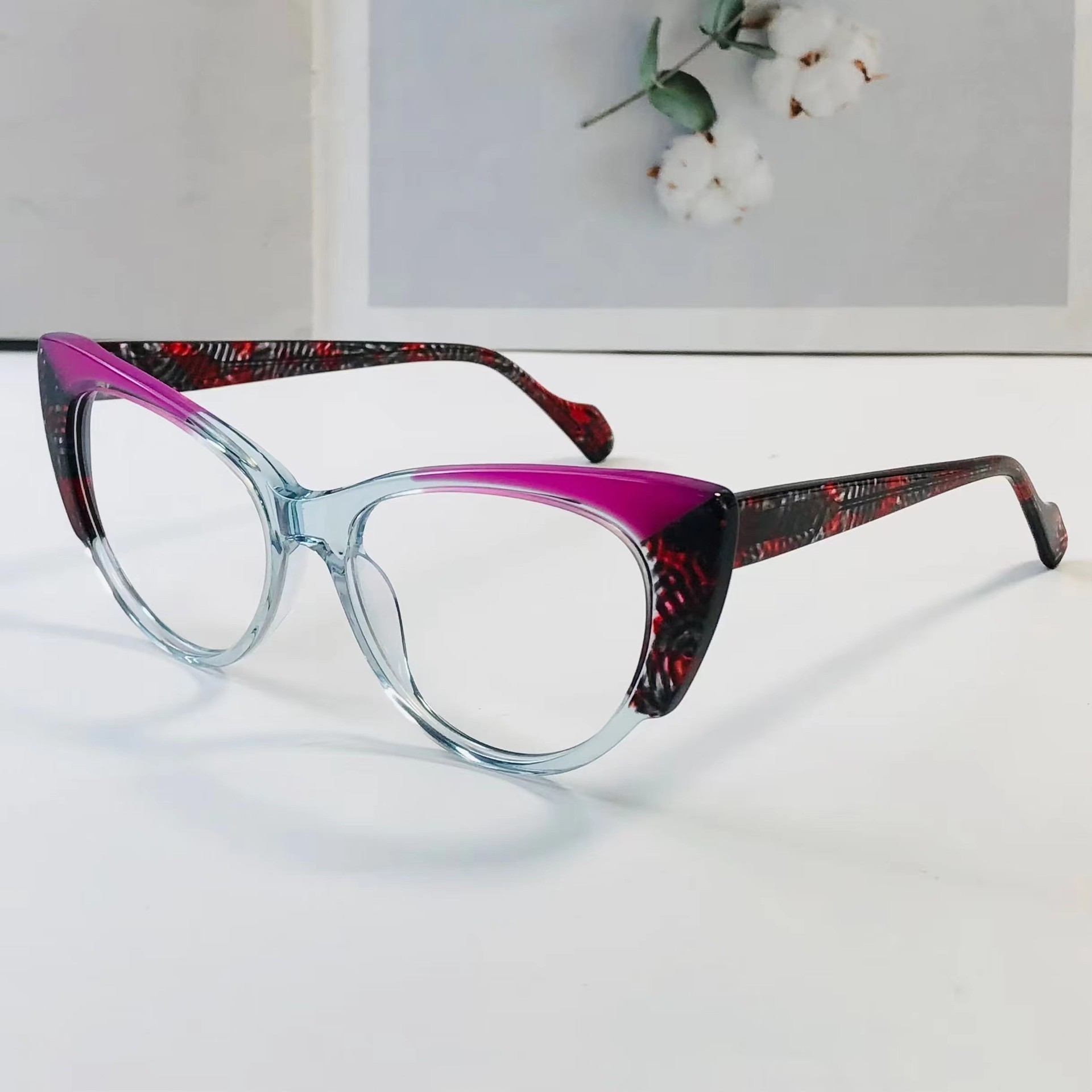 women's pure handmade optical glasses frame European and American fashion cross-border hot-selling glasses frame