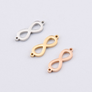 Stainless Steel Infinite Bracelet Connectors Necklace Charms Pendant Jewelry Accessories DIY Crafts Supplies