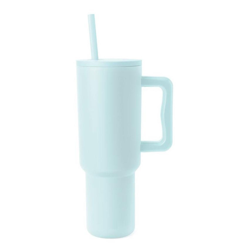 40oz Double Wall Vacuum Insulated Tumbler Cups Stainless Steel Coffee/Tea/ Beer Tumbler In Bulk With handle And Straw