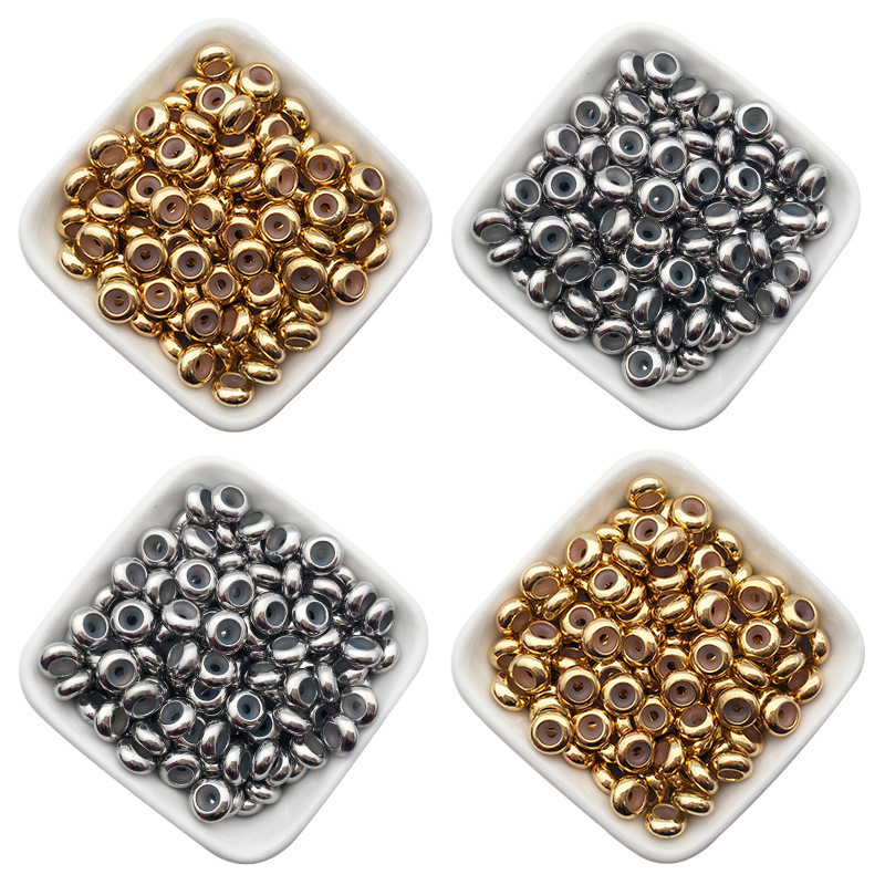 Multi Size Available Stainless Steel Bracelet Stopper Beads For Jewelry DIY Making Findings Silicone Band Inlay