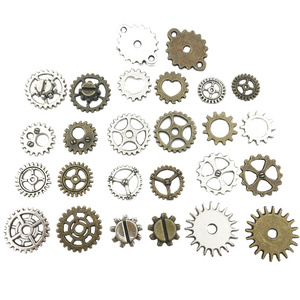 Mixed Steampunk Gears Cogs Charms Pendant DIY Antique Metal Beads for Bracelets Crafts Jewelry Making Components