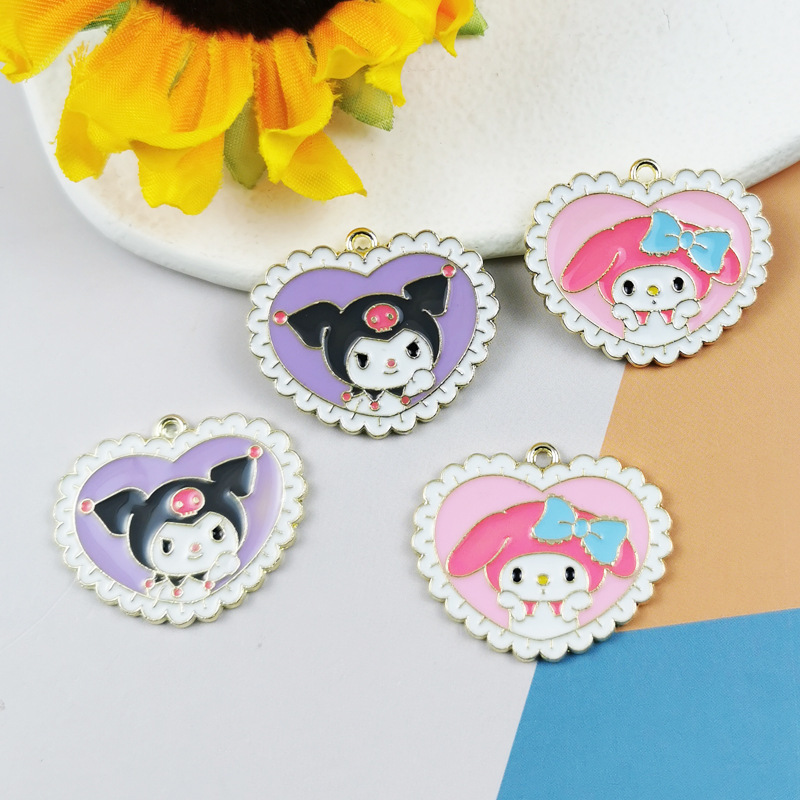 Alloy Charm Cartoon Animal Earrings Puppy Pendant DIY Bracelet Earrings Jewelry Accessories Charms for Jewelry Making