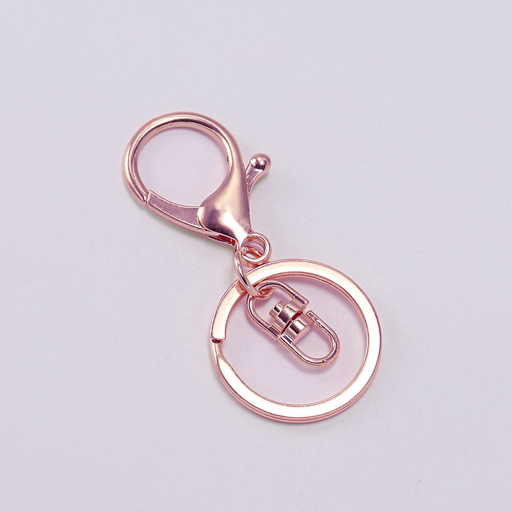 Hot Sale Gold Nickel Plating Key Chain Metal Keychain Split Key Ring With Chain Diy Hardware Accessories