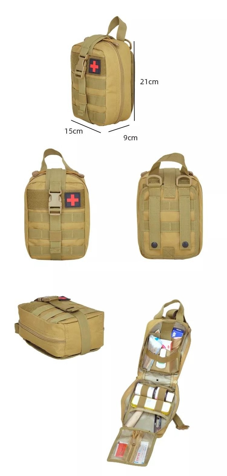 Firstime Outdoor Tactical Survival First Aid Kit Bag Emergency Trauma Kit With Hemostatic Thoracic plaster And Tourniquet