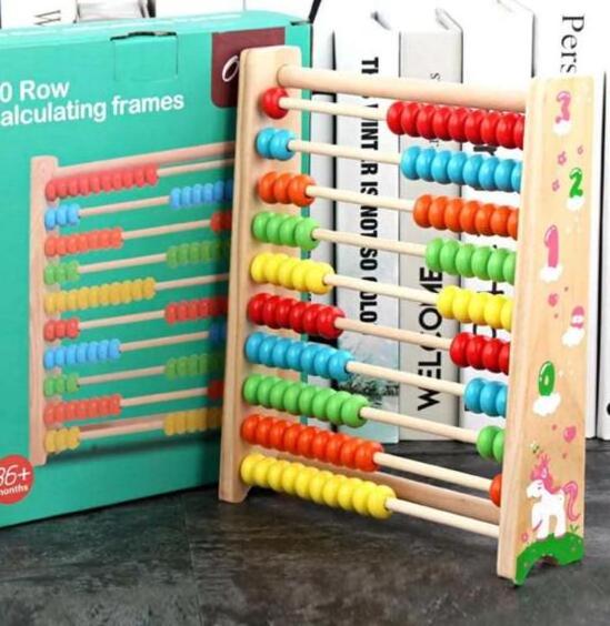 XUX Baby Math Educational Toys  Wooden 3d Toys Children Learning Kids Abacus Counting Frame Math Toys