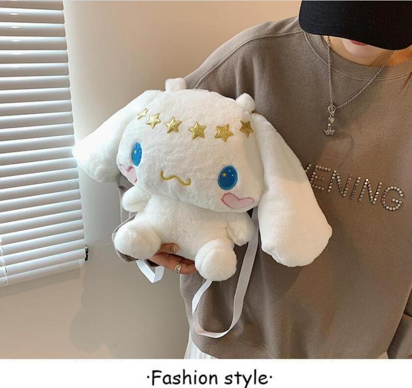 XUX Cartoon Plush Toy Rabbit Stitch Kuromi Backpack Shoulder cross-body bag Melody Stuffed Plush Toy Kids Companion Wholesale