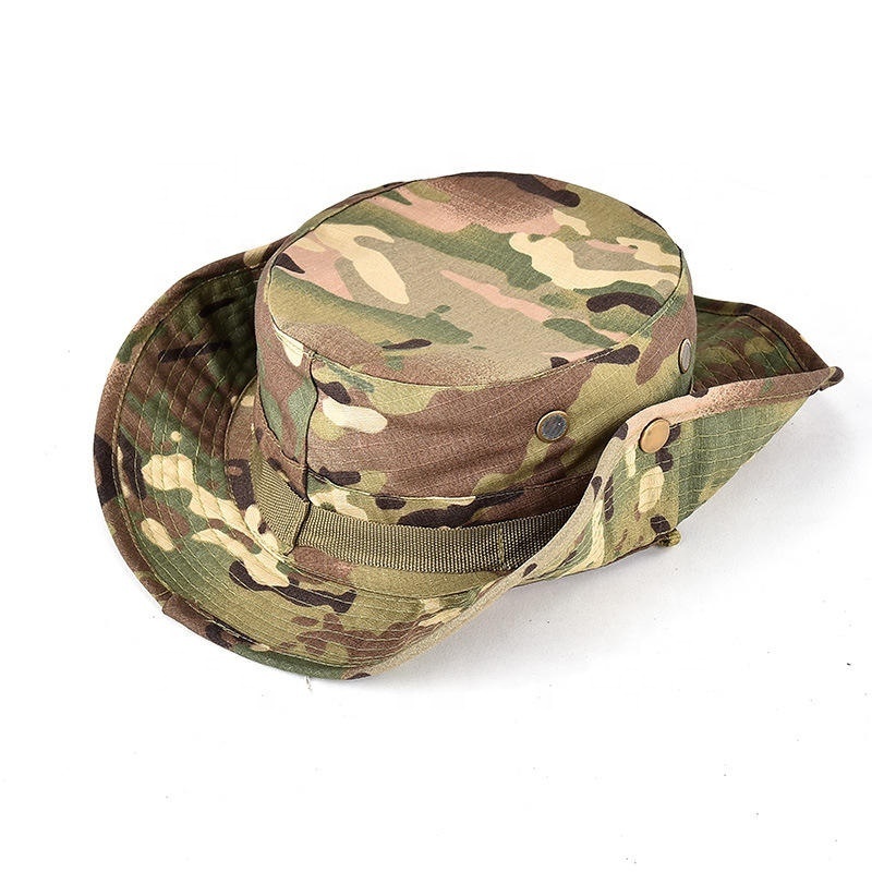 Fall Wide Brim Neck Flap Camo Bucket Plain Hats Camouflage Promotional Outdoor Fishing Hat Flex Fit Plain Hats