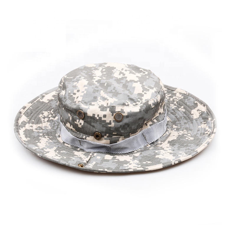 Fall Wide Brim Neck Flap Camo Bucket Plain Hats Camouflage Promotional Outdoor Fishing Hat Flex Fit Plain Hats