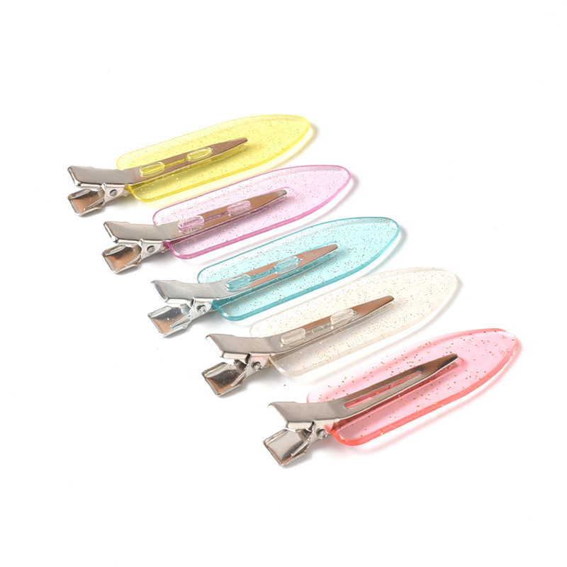 XIXI Shovel Duck Bill Flat No Dent Plastic Side Hairgrip Makeup Traceless Creaseless Salon Crease Less No Bend Hair Clip